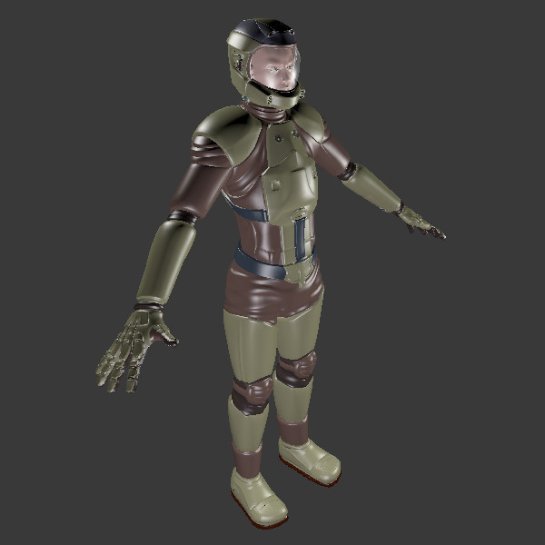 3D character in scafander